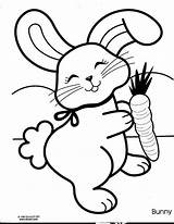 Coloring Bunny Pages Rabbit Easter sketch template