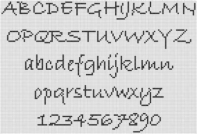 cross stitch alphabet chart  cross stitch pinterest