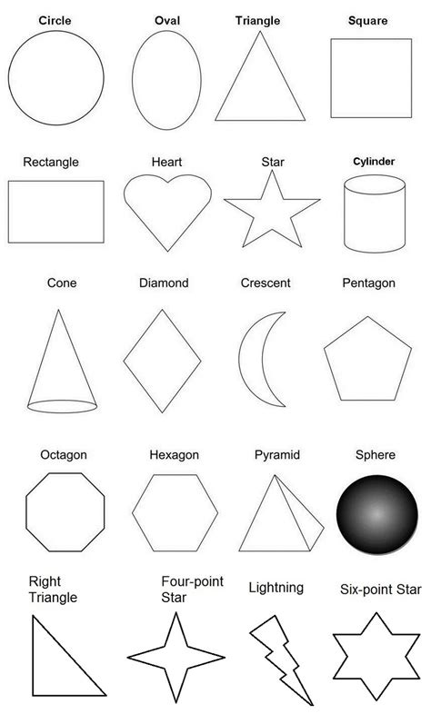 fun shapes worksheet coloring page