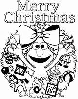 Coloring Christmas Merry Pages Printable Library Clipart Elmo sketch template