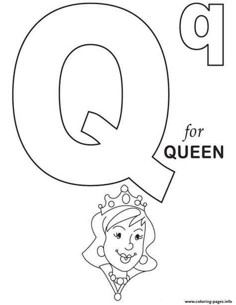 queen alphabet sdd coloring pages printable