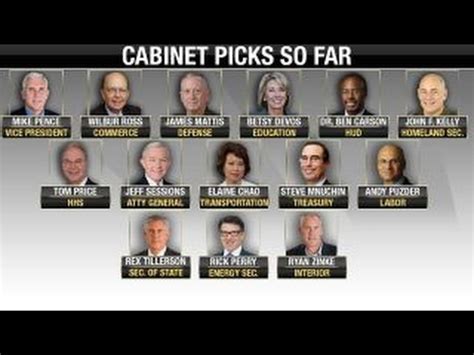 trumps cabinet picks  approved youtube