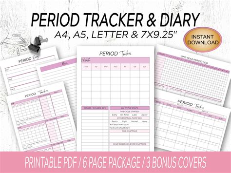 period tracker cycle tracker menstrual cycle calendar  etsy uk