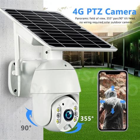 solar camera p sim card   solar panel wifi outdoor ptz camera  smart security