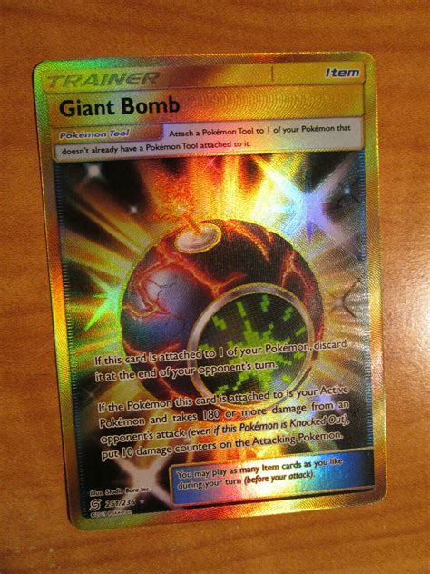 giant bomb full art item  unified minds pokemon card tcg  digital pokemon