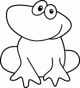 Frog Coloring Pages Cute Clip Clipart Outline Line Colouring Smile Transparent Wecoloringpage Kids Cliparts Outlines Library Sweetclipart sketch template