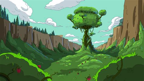 fondos de pantalla bosque ilustracion verde dibujos animados selva tiempo de aventura