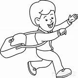 Outline Clipart Boy Running Student Children Students Coloring School Child Clip Kids Pages Run Drawing Kid Search Cliparts Artwork Classroomclipart sketch template