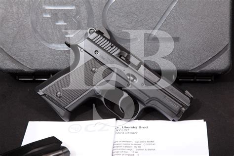 cz model  rami  black  sada compact semi automatic pistol box mfd  mm luger