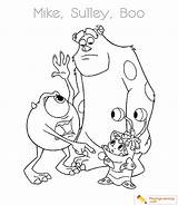 Coloring Monsters Inc Pages Color Number Printable Adults Date Kids Getcolorings sketch template