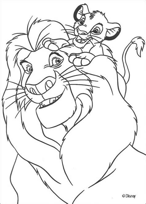 The Lion King Coloring Pages Simba With Mufasa
