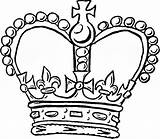 Crown Coloring Queen Drawing Pages Outline Jewels Kings King Crowns St Printable Line Easy Simple Colouring Princess Color Clipart Drawings sketch template