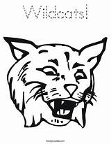 Coloring Wildcats Print Ll sketch template