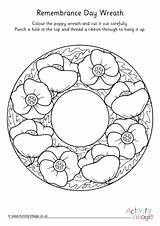 Remembrance Wreath Poppy Activityvillage sketch template
