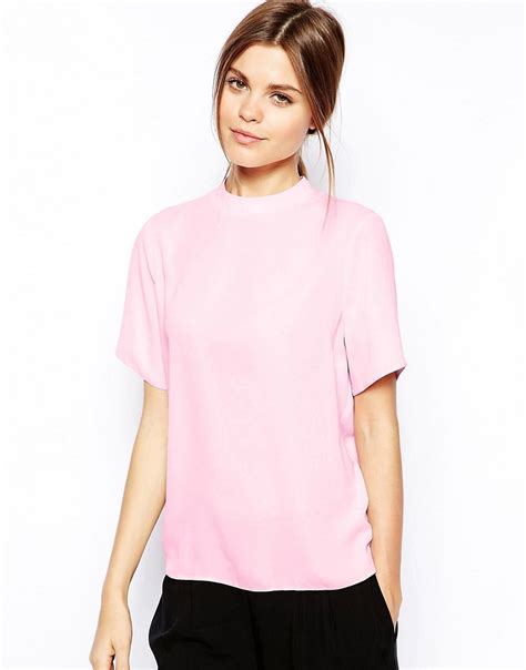 asos asos high neck tee shirt  asos