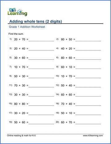 maths worksheets  grade  addition addition math worksheets