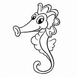 Seahorse Coloring Books Pages sketch template