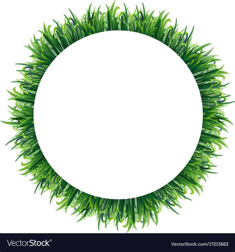 border template  green grass royalty  vector image