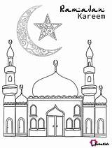 Ramadan Kareem Mosque Crescent Bubakids Sheets sketch template