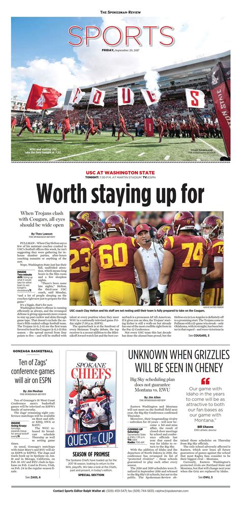 sports front page  sept    spokesman review