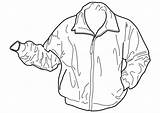 Jacket Coloring Drawing Pages Template Printable sketch template