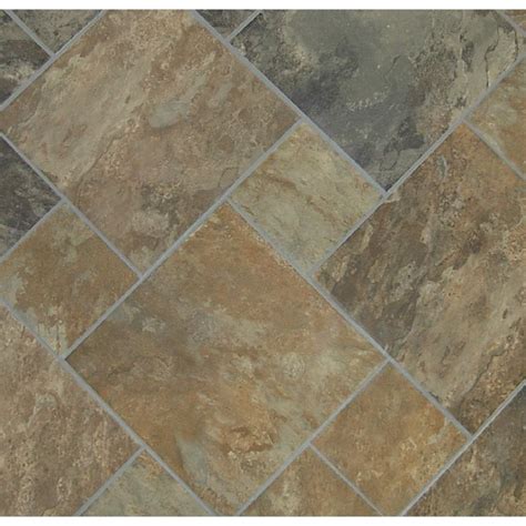 style selections sedona slate cedar glazed porcelain indooroutdoor floor tile common