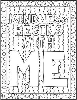 kindness coloring pages kindness posters  fun creative designs