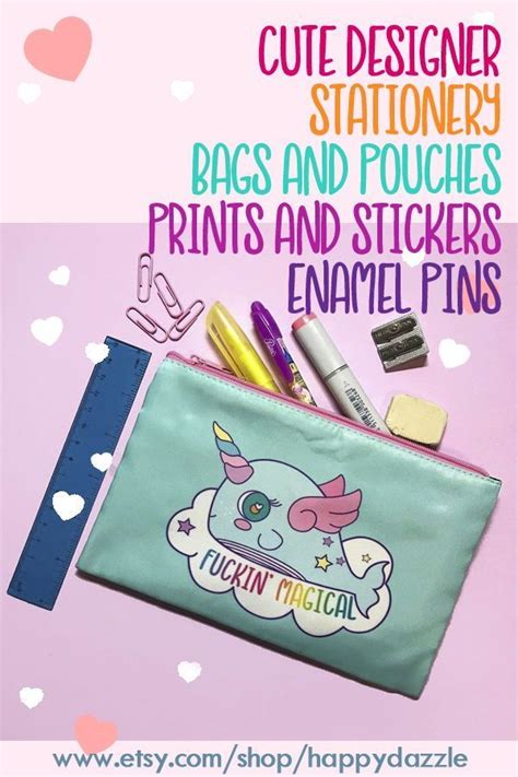 cute stickers enamel pins buttons stationery by