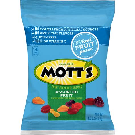 motts fruit snacks assorted fruit yumble
