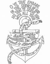 Coloring Anchor Pages Quote Printable Jesus Mind Adult Strength Might Heart Colouring Christian Template Name Tattoo Just sketch template