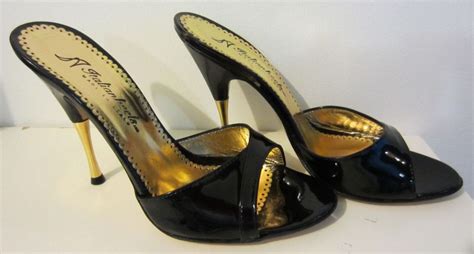 handmade   black stiletto mules high heels daily heels stiletto mules high heels