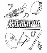 Instrumente Ausmalbilder Musikinstrumente Musical Muziekinstrumenten Instrumenten Malvorlage Verschillende Musique Muziek Coloriages Apprentissage Printable Malvorlagen Stimmen Malvorlagentv sketch template