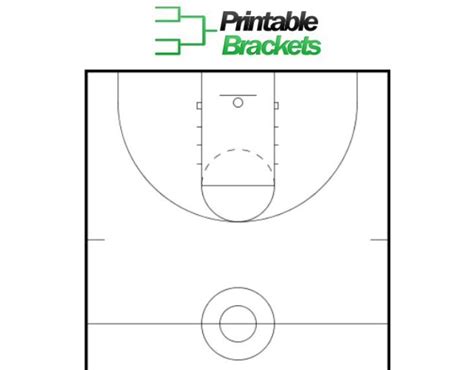 printable basketball court template  printable templates