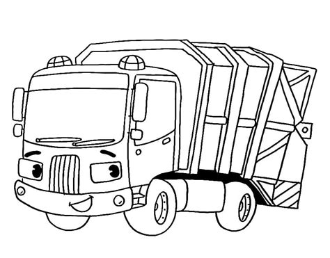 garbage truck printable coloring page  print  color