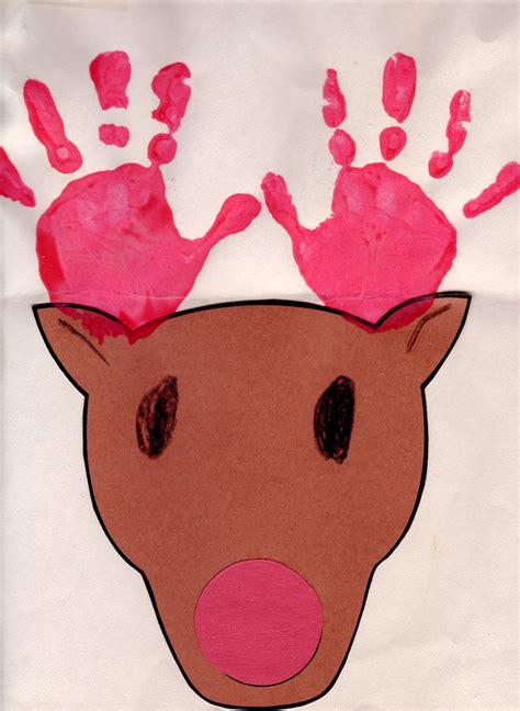 easy reindeer paper craft  add antlers preschool crafts  kids