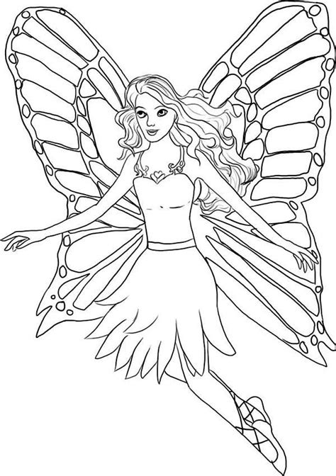 draw  fairy  barbie fairytopia world coloring pages