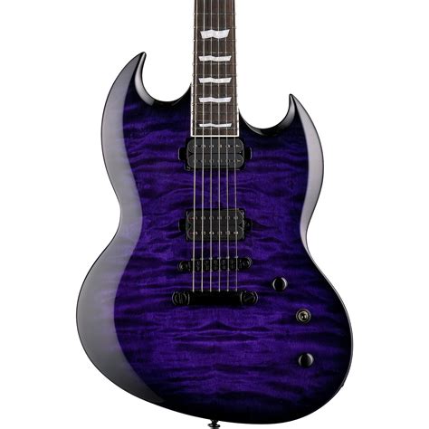 esp  deluxe viper  electric guitar   purple sunburst guitar center