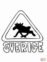 Moose Ausmalbilder Swedish Ausmalbild Crossing Sverige Schwedisches Designlooter sketch template