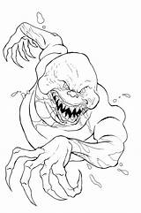Scary Coloring Pages Ghostbusters Kids Monster Creepy Halloween Evil Horror Ghost Sheets Adults Monsters Printable Colouring Color Print Cartoon Book sketch template