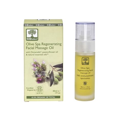 olive spa regenerating facial massage oil greek natural  organic