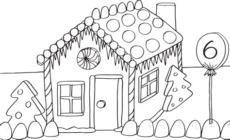 christmas coloring pages gingerbread house  getcoloringscom