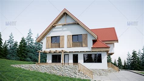 proiect casa personalizat parter mansarda la munte  mp casa bran