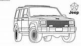 Cherokee Xj Jeeps Unis états Camionetas Coloringtop sketch template