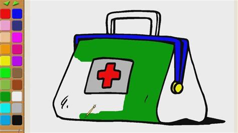 draw doctors bag coloring page  kids  learn coloring book