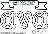 Coloring Pages Printable Name Ava Bubble Letters Girls Print Color Sheets Getcolorings Bunny Jessica Ryan Popular Getdrawings Coloringhome Colorings Related sketch template