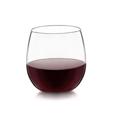 Libbey Vina 12 Piece Stemless Red And White Wine Glasses