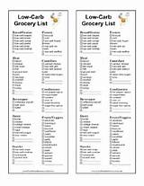Low Fat Grocery List