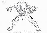 Sabretooth Saber Tiger Drawingtutorials101 Sabre Wolverine sketch template