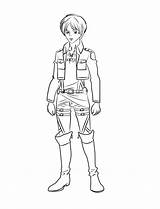 Eren Yeager sketch template