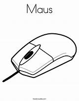 Coloring Maus Mouse Computer Worksheet Kindergarten Kids Twistynoodle Tracing Class Outline Print Noodle Skills Built California Usa Lab Choose Board sketch template